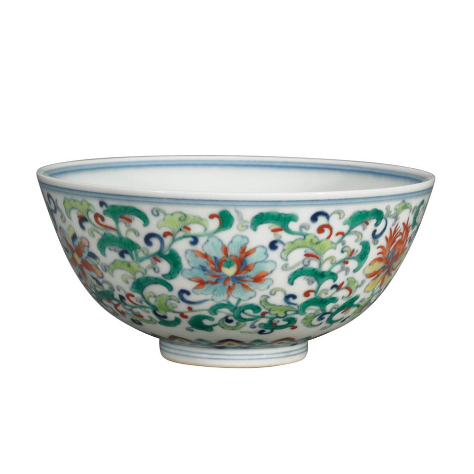 Doucai Lotus Bowl, Yongzheng Mark