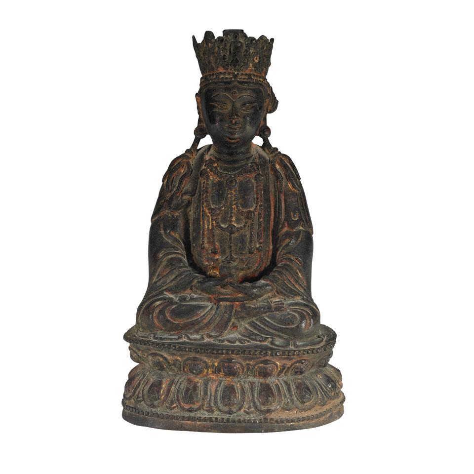 Gilt Bronze Figure of a Bodhisattva, Ming Dynasty, 16th/17th Century