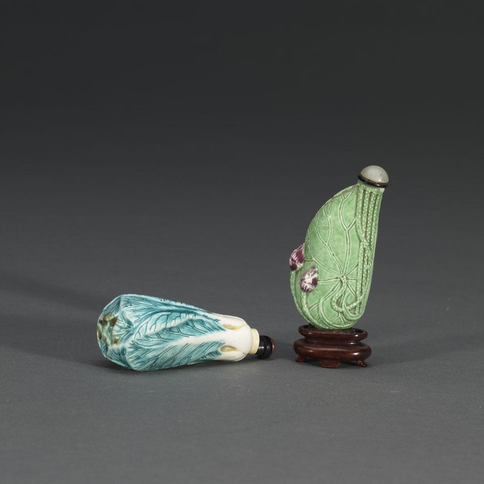 Two Vegetable Form Snuff Bottles 