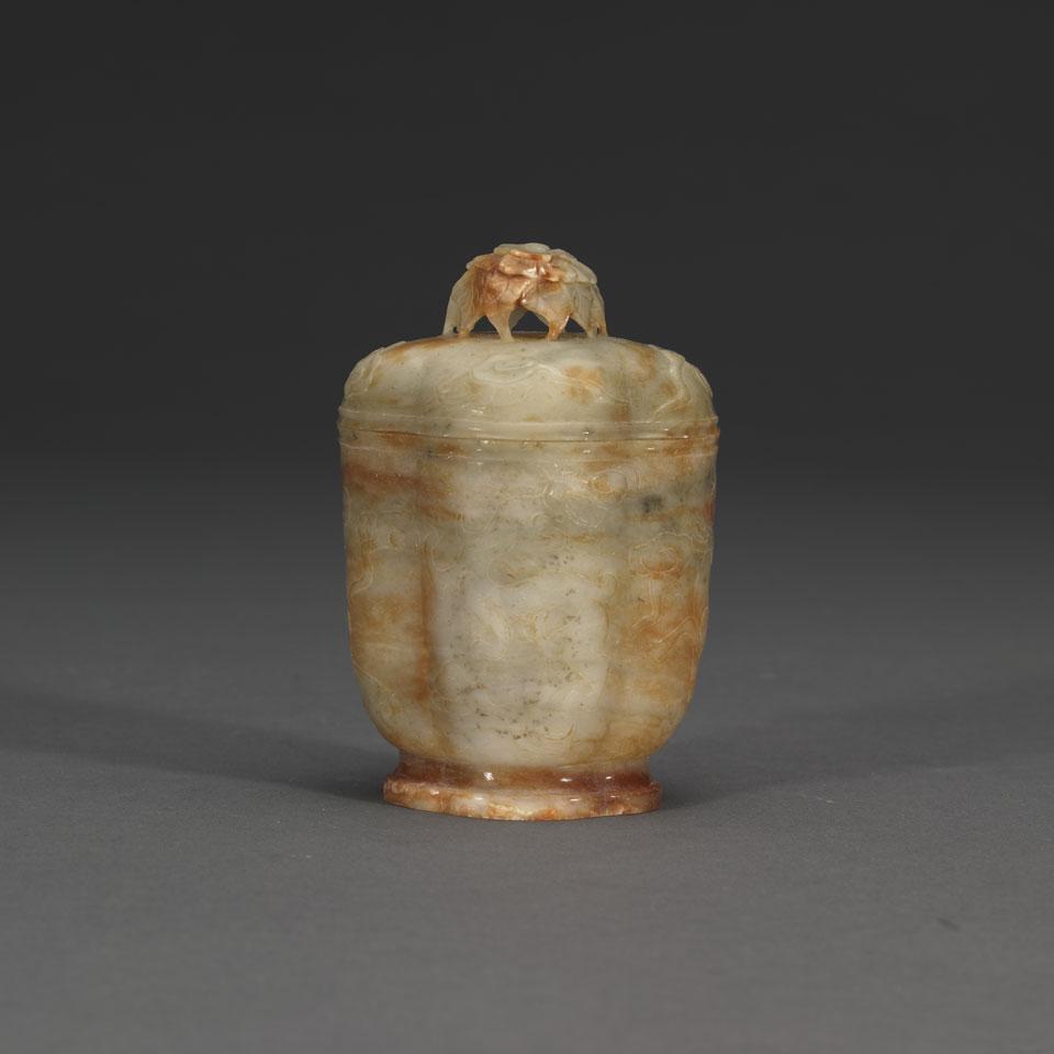 Celadon Jade Pot and Cover
