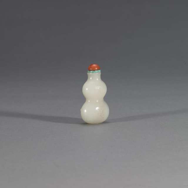 White Jade Snuff Bottle, Qing Dynasty, 18th/19th Century