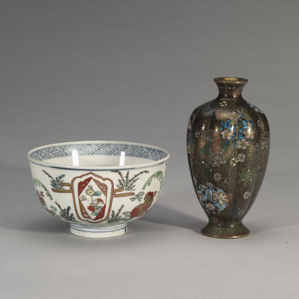 Cloisonné Enamel Lobed Miniature Vase, Meiji Period, Circa 1900