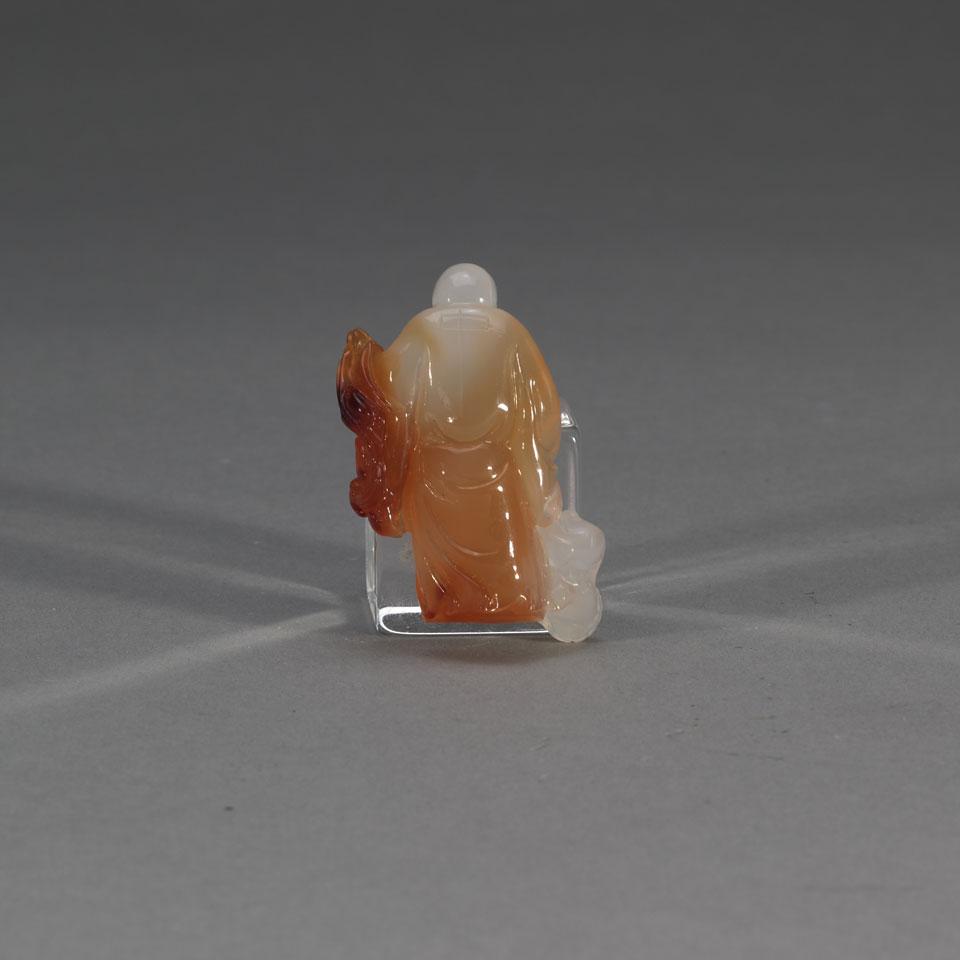Small Agate Carving of a Monk