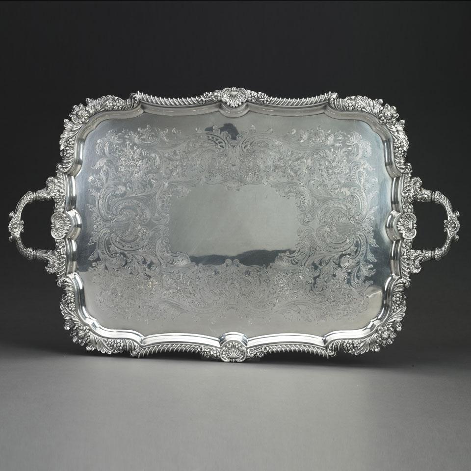 Silver Plated Two-Handled Serving Tray, Ellis-Barker Silver Co., 20th century