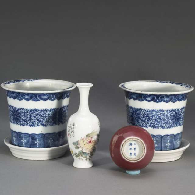 Four Porcelain Items, Republican Period