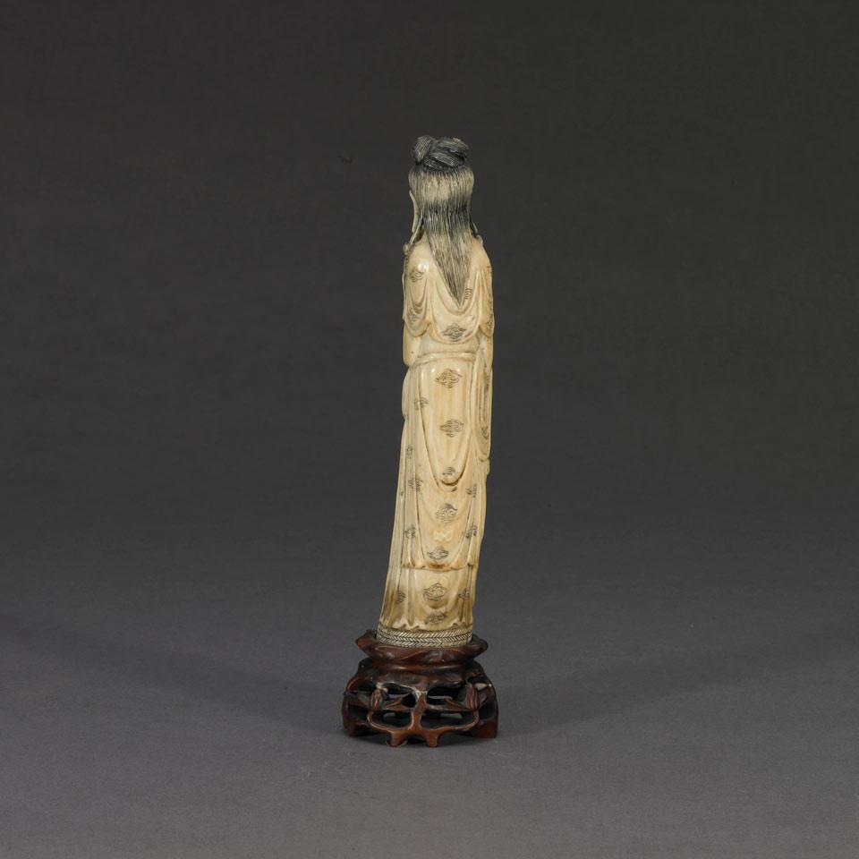 Ivory Carved Female Immortal, Early 20th Century