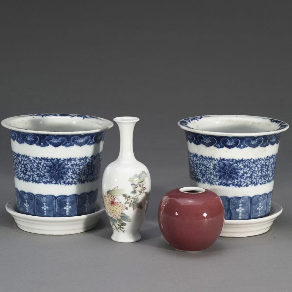 Four Porcelain Items, Republican Period