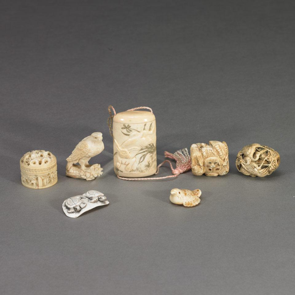 Seven Bone and Ivory Carvings