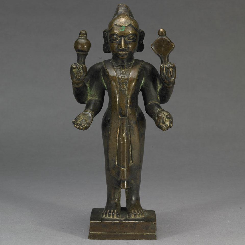 Cast Bronze Figure of Four-Armed Shiva, circa 1900