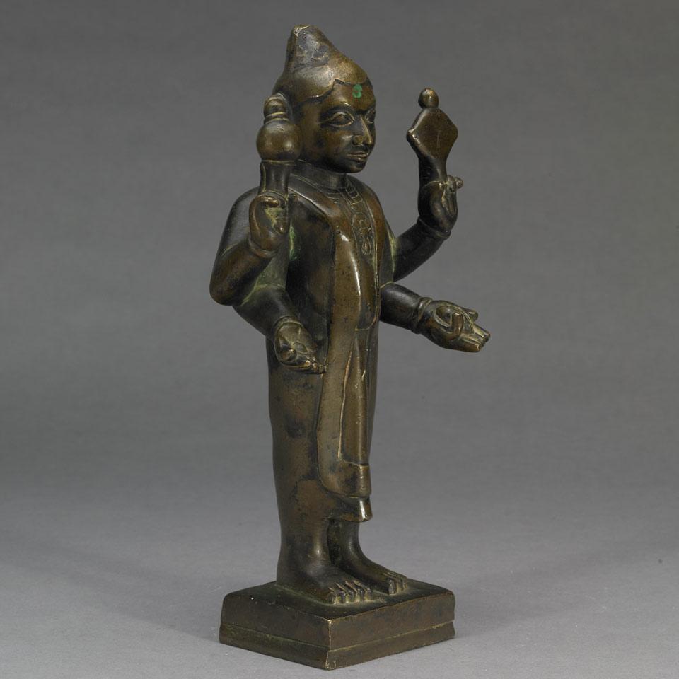 Cast Bronze Figure of Four-Armed Shiva, circa 1900