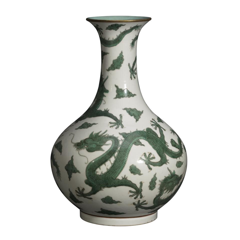 Famille Rose Dragon Vase, Daoguang Mark and Period (1821-1850)