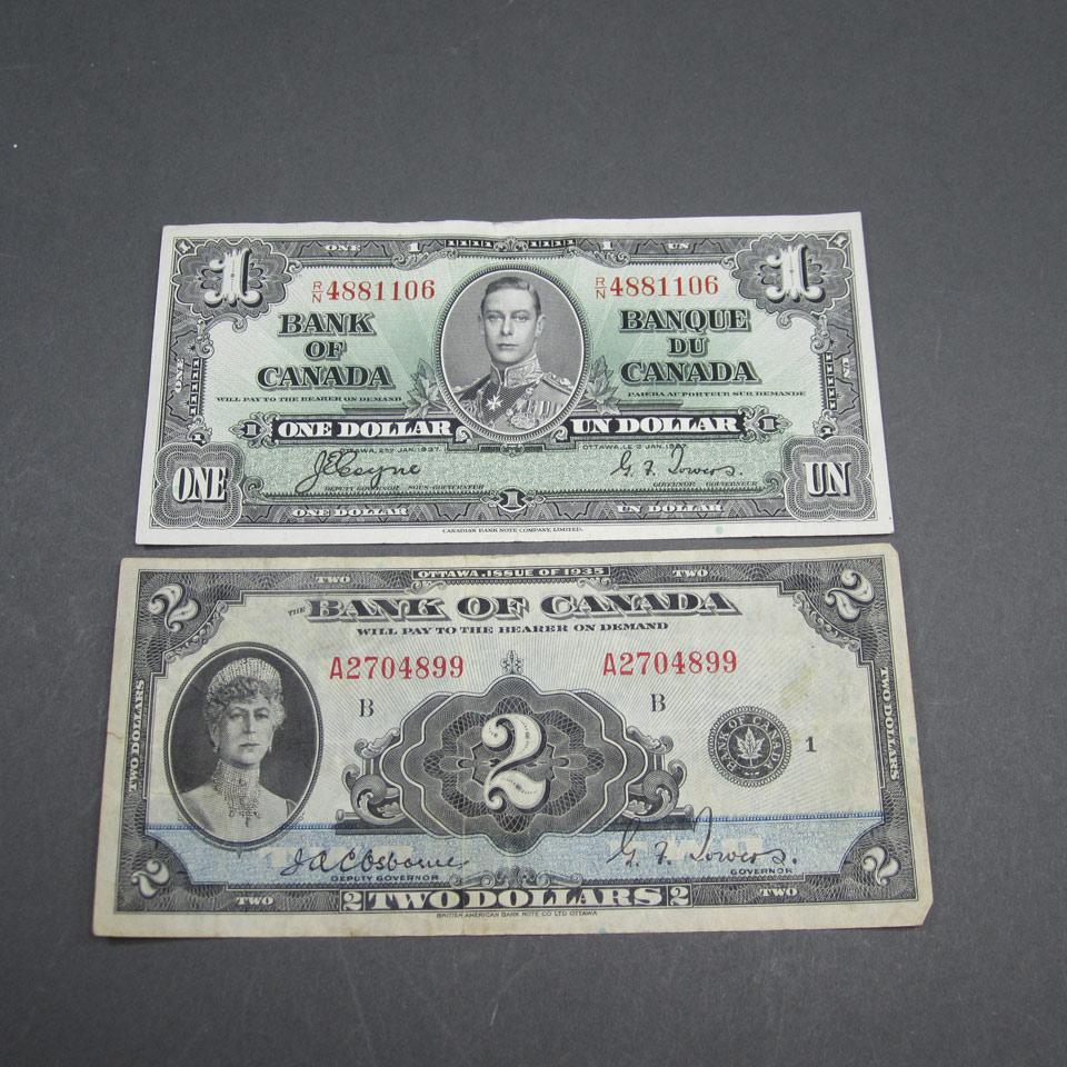 Canadian 1935 $2 Bank Note