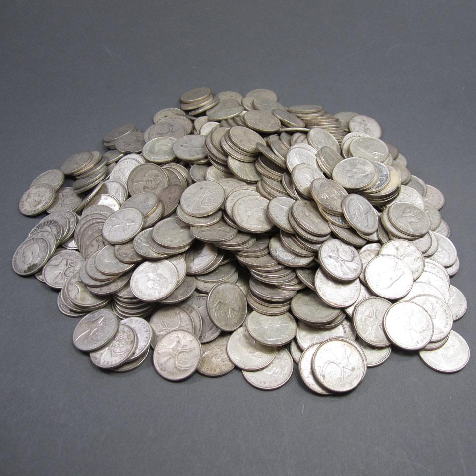 Approx. 523 Silver Canadian Quarters