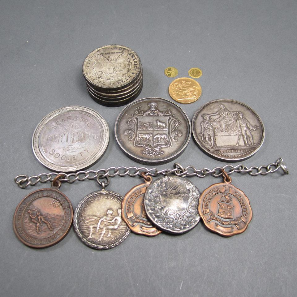 Small Quantity Of Coins And Medallions
