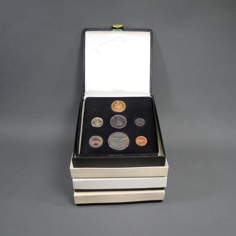 3 Canadian 1967 Coin Sets