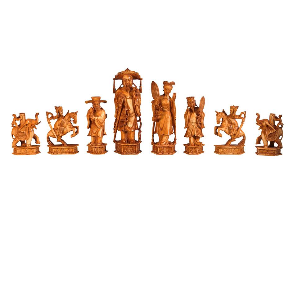Ivory Carved Chess Set
