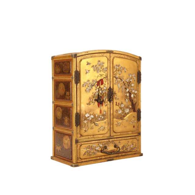 Magnificent Lacquer and Inlay Cabinet, 19th Century