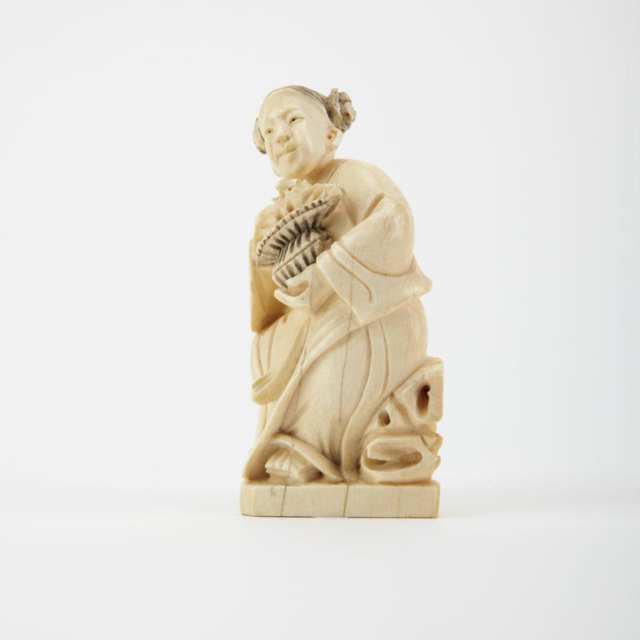 Set of Three Ivory Carved Immortals
