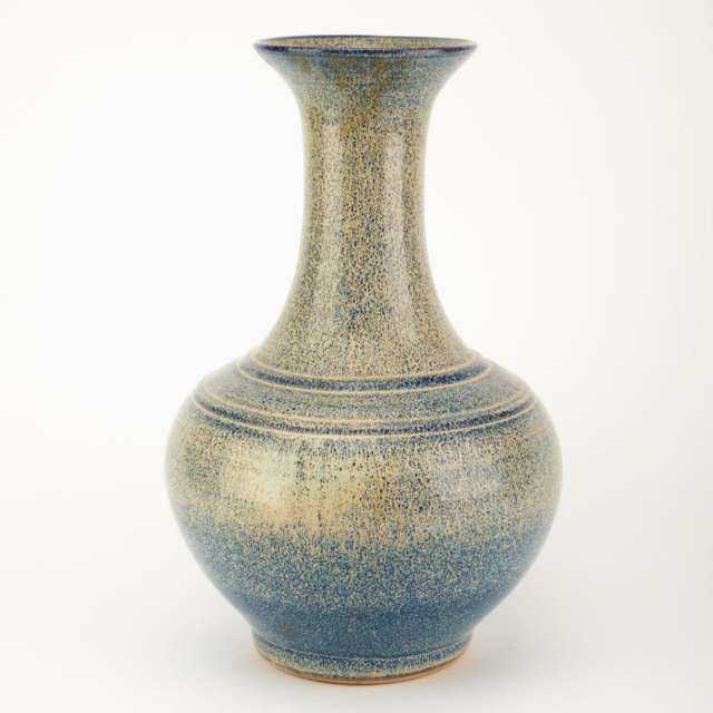 Robin’s Egg Glazed Baluster Vase, Yongzheng Mark