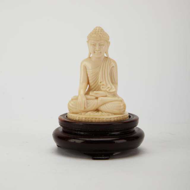 Ivory Carved Figure of Laughing Buddha 