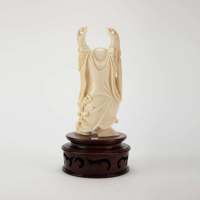 Ivory Carved Figure of Laughing Buddha 