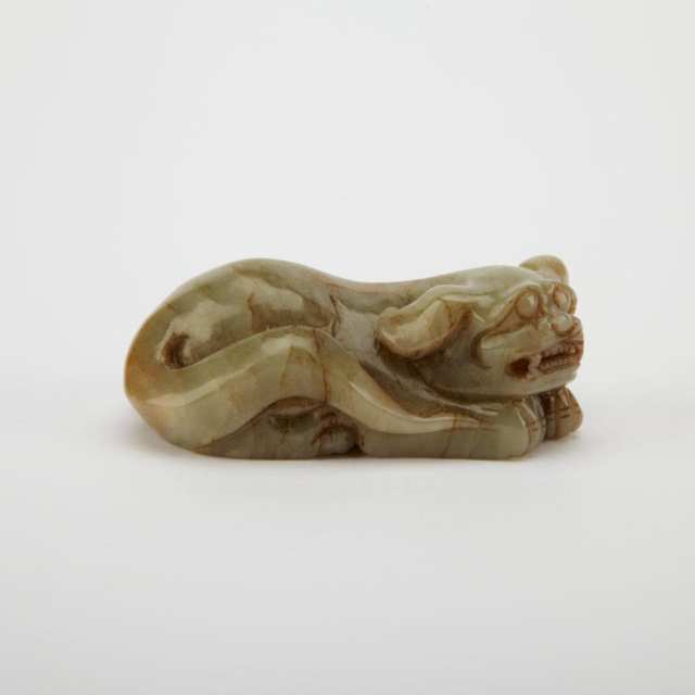 Two Green Jade Dogs