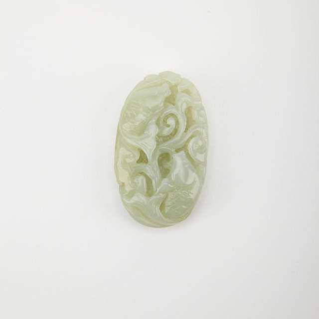 Three Pale Celadon Jade Pendants
