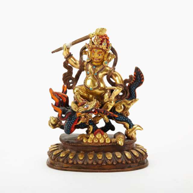 Three Bronze and Copper Buddhist Figures