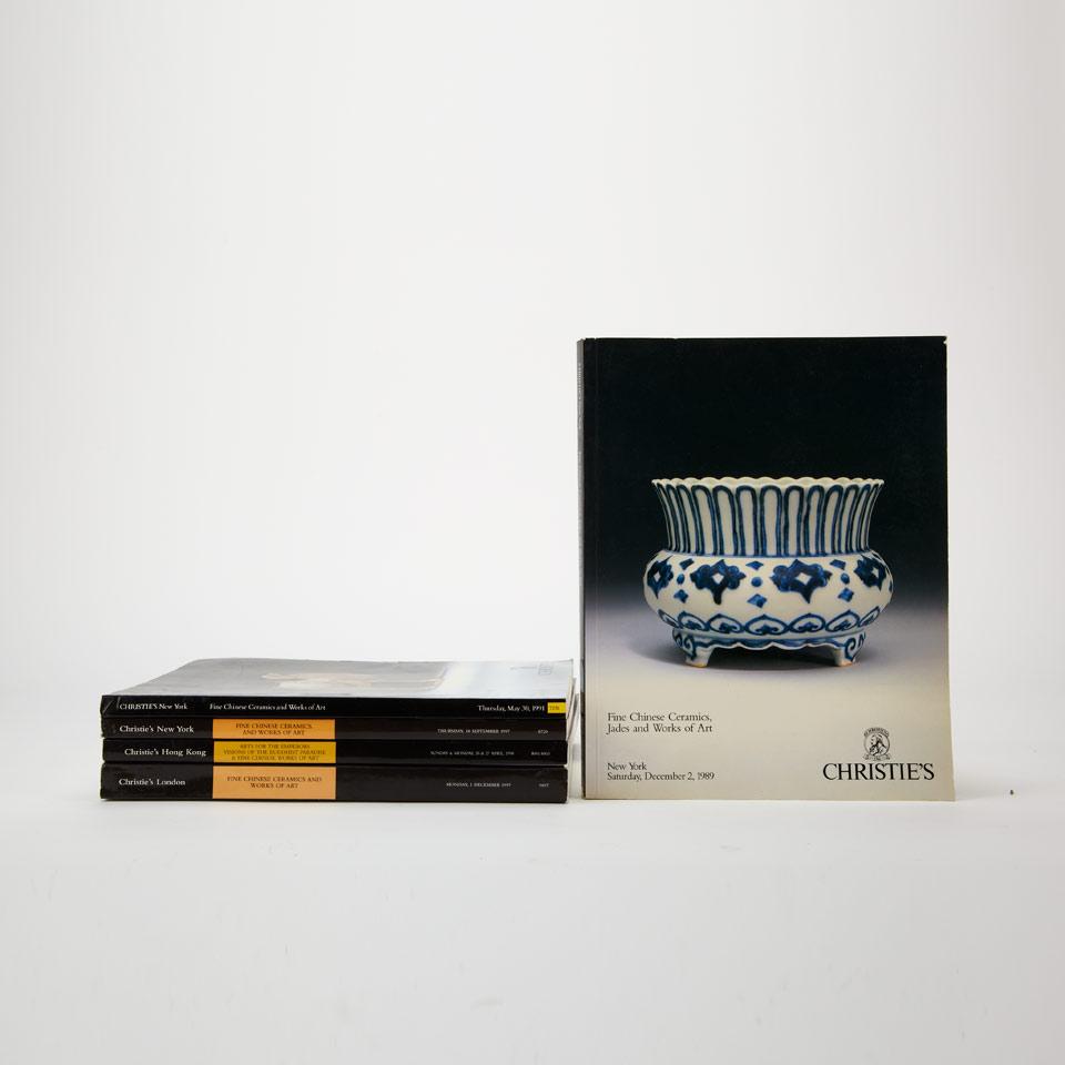 Group of 5 Christie’s Catalogues from New York, London, and Hong Kong (1989-1998)