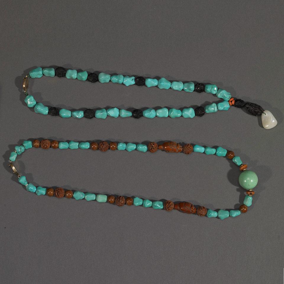 Two Turquoise Beaded Necklaces