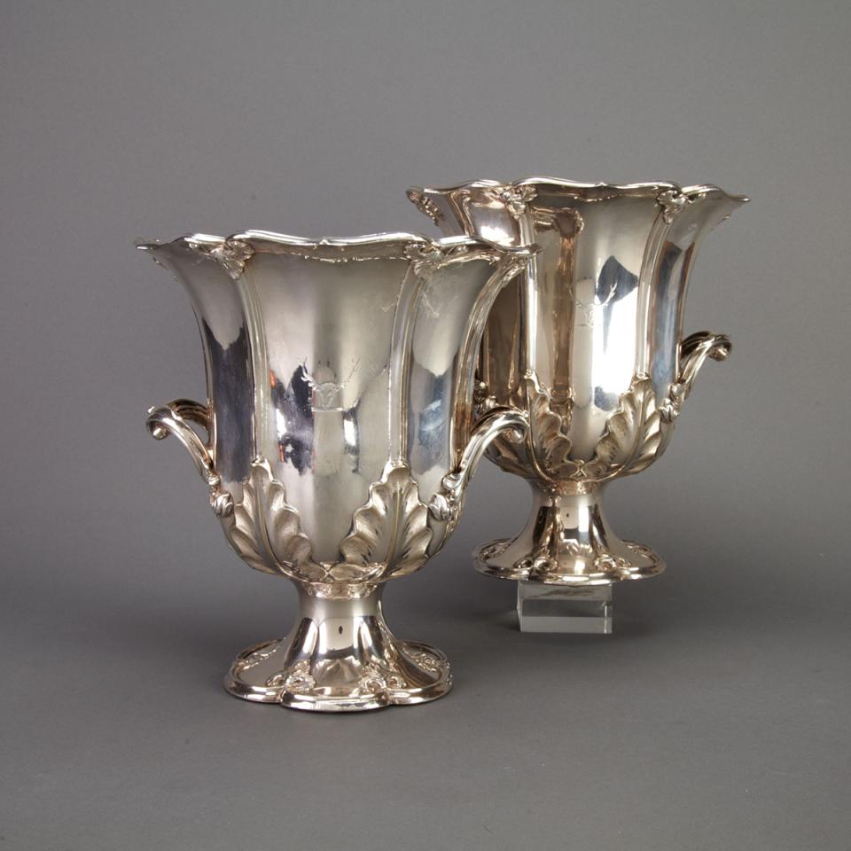 Pair of Sheffield Plate Wine Coolers, T. & J. Creswick, c.1830