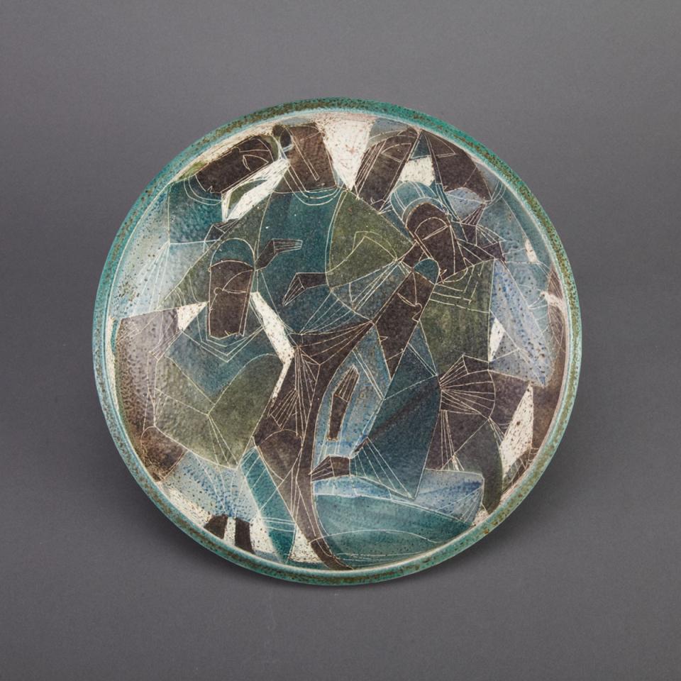 Brooklin Pottery Shallow Bowl, Theo and Susan Harlander,  mid-20th century