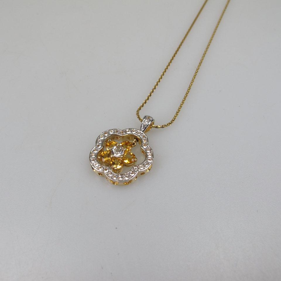 14k Yellow And White Gold Pendant