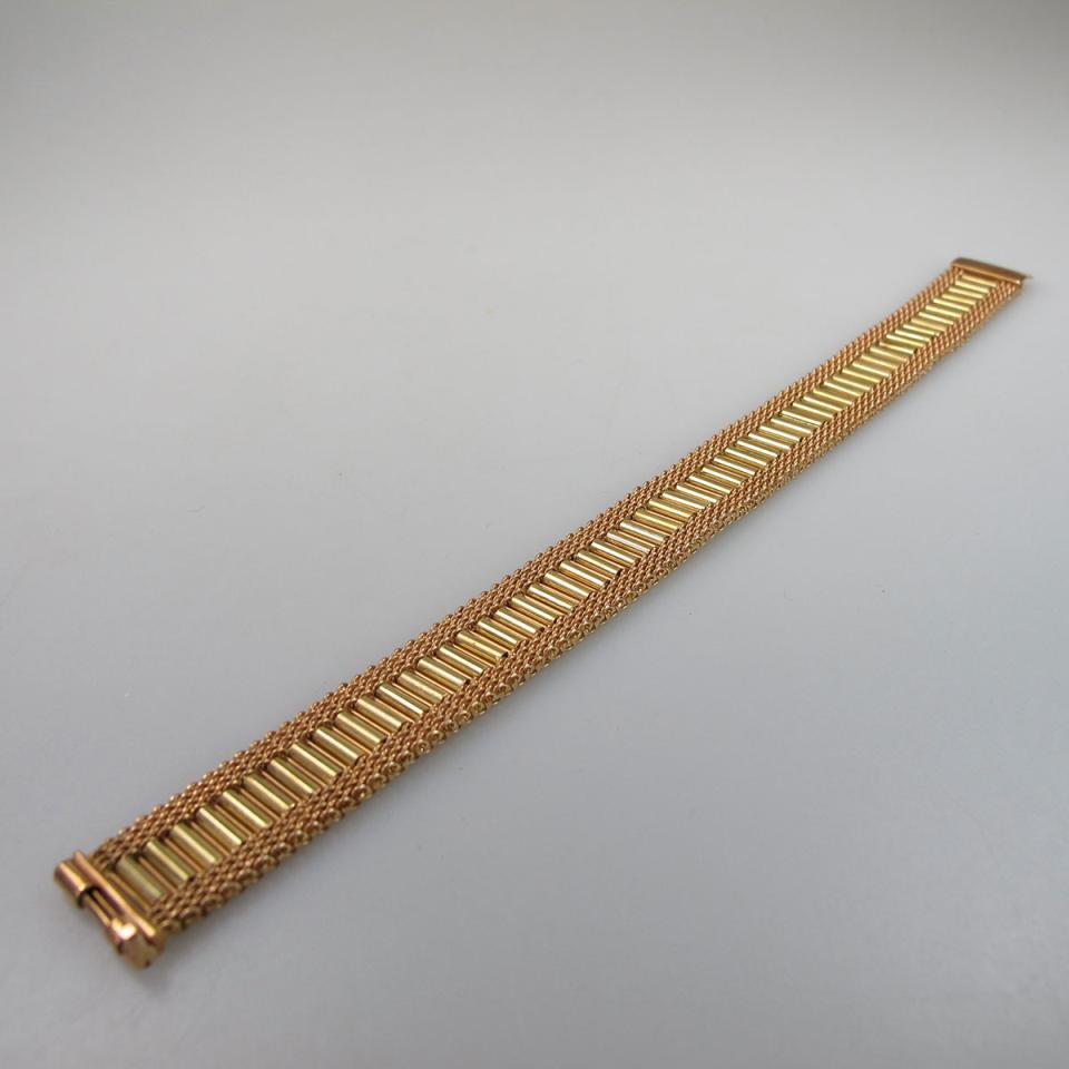 Russian 14k Yellow And Rose Gold Strap Bracelet