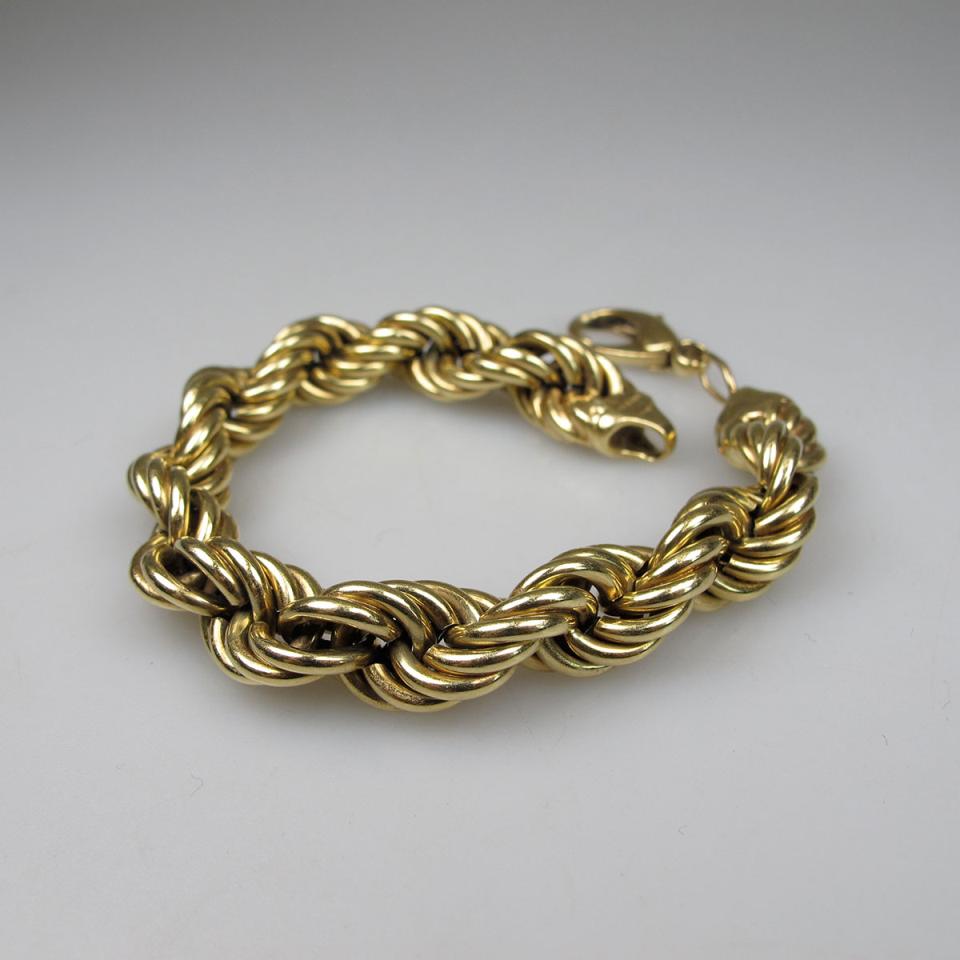 Italian 14k Yellow Gold Rope Bracelet