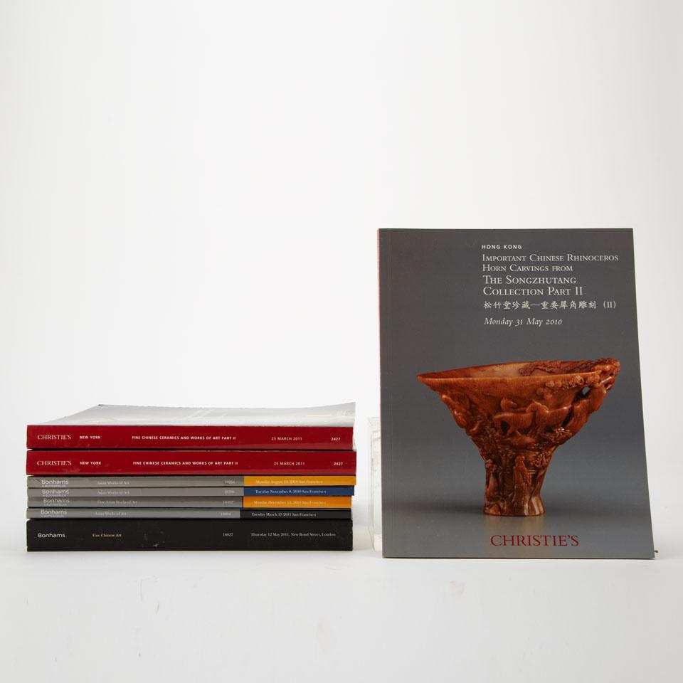 Group of 18 Chinese Art Auction Catalogues from Christie’s New York, London, and Hong Kong together with Bonhams and Butterfield San Francisco and Bonhams London (2008-2011)