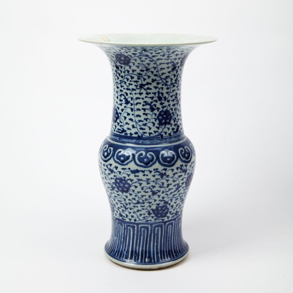 Blue and White ‘Yenyen’ Vase