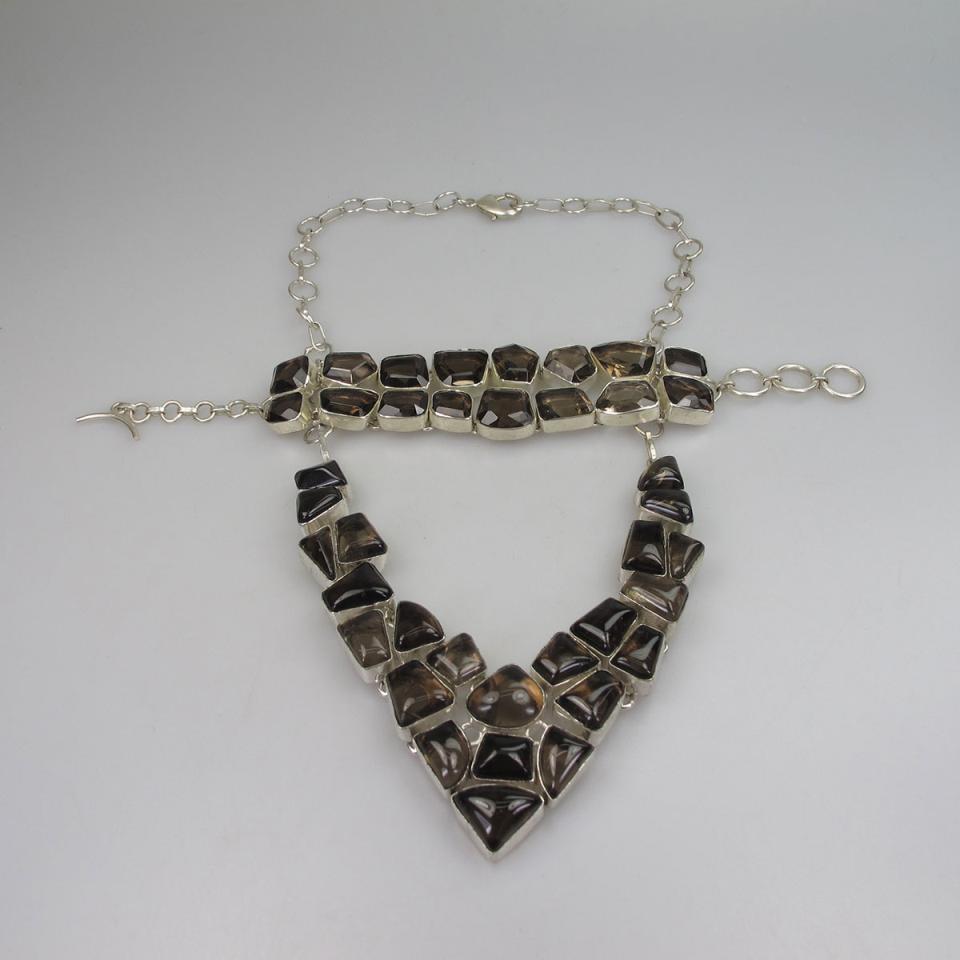 Sterling Silver Necklace And Bracelet