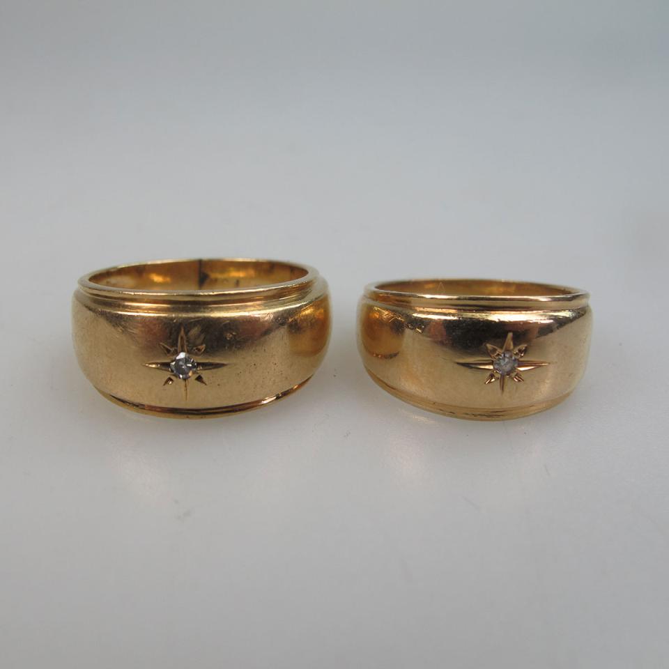 Pair Of 14k Yellow Gold Bands