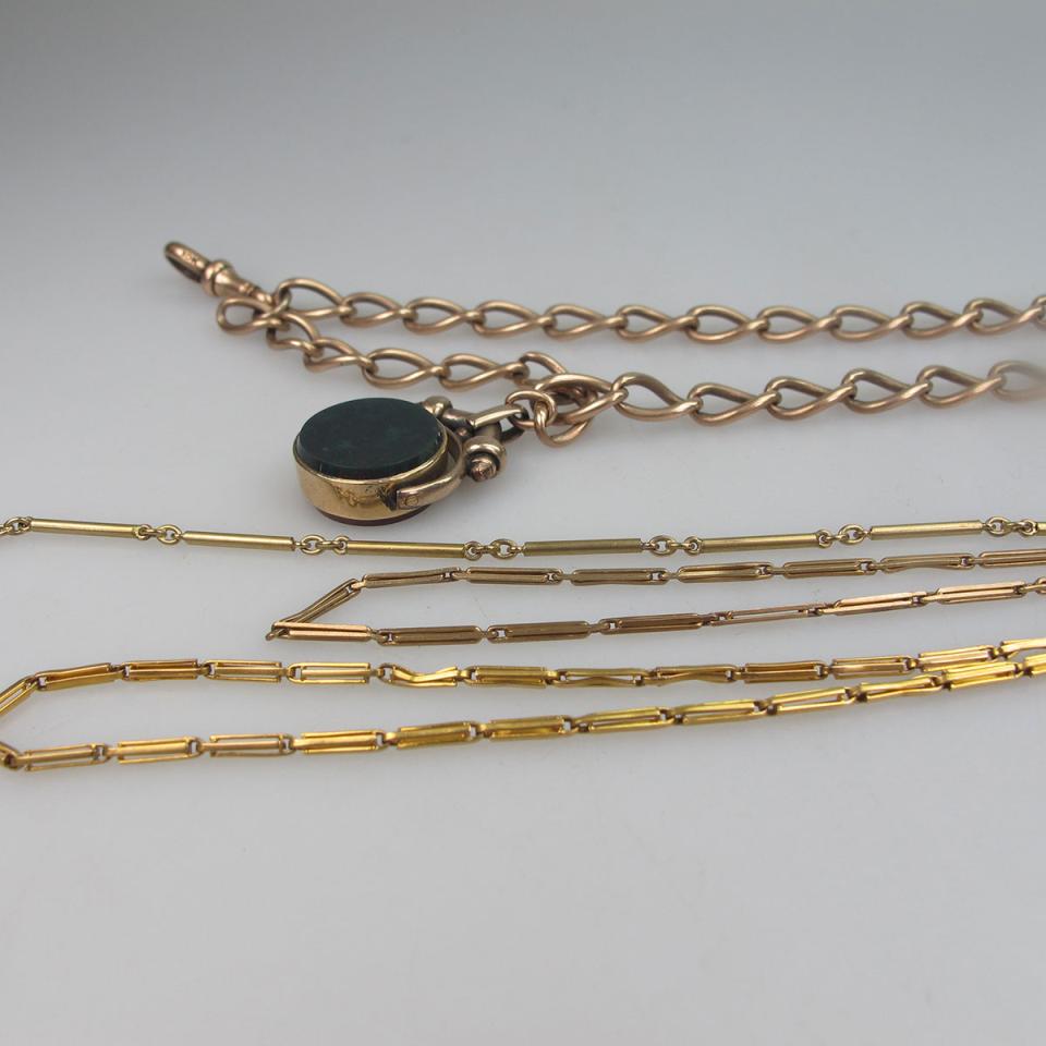 4 x 10k Yellow Gold Watch Chains 