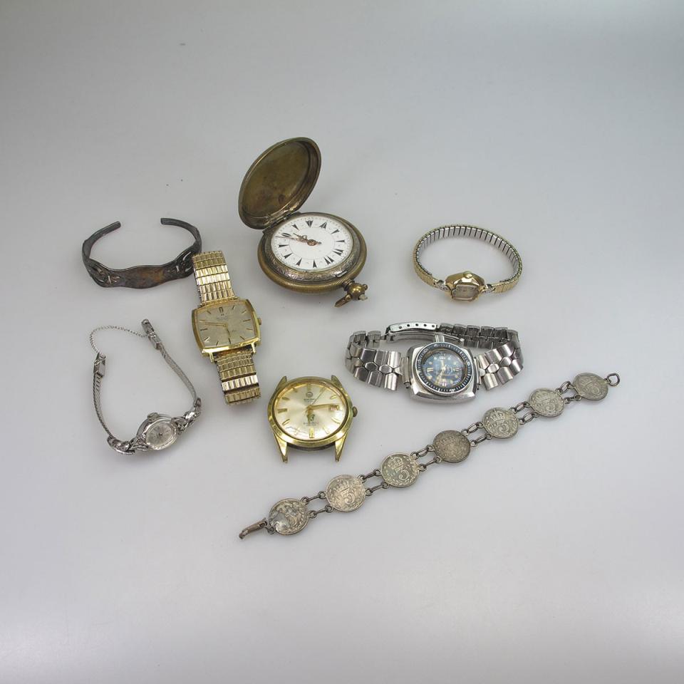 Small Quantity Of Watches, Costume & Silver Jewellery