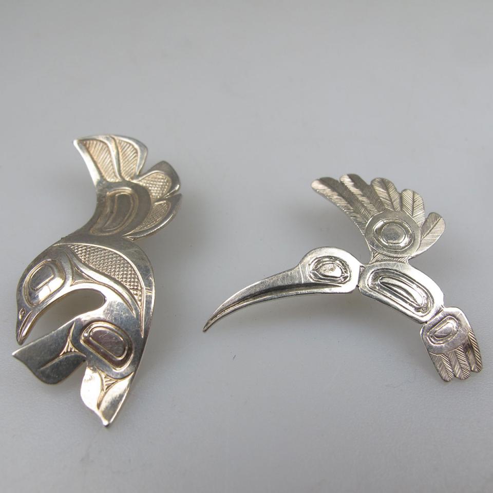 Francis Pollard Haida Sterling Silver Hummingbird Pendant
