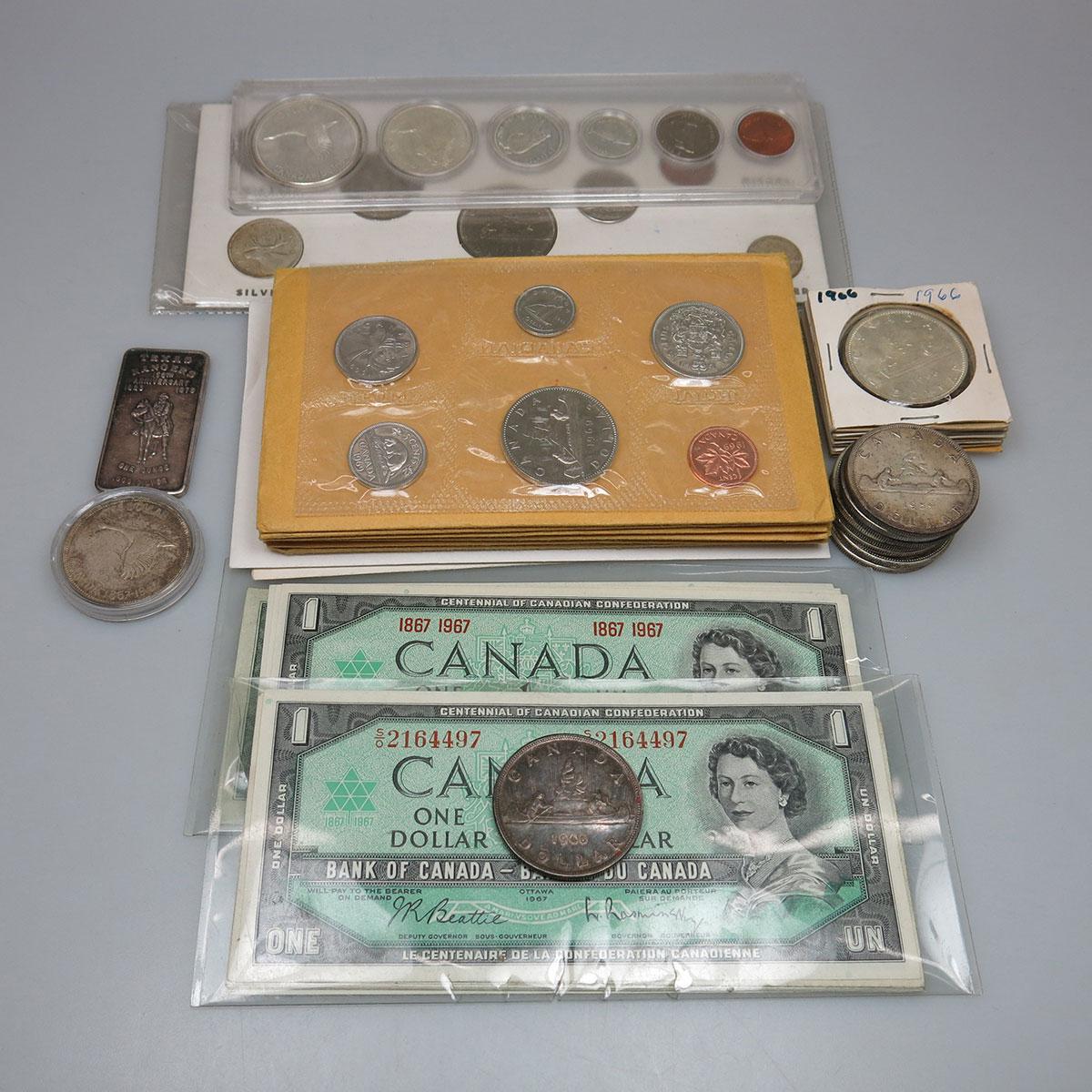 Small Quantity Of Canadian Coins And Bank Notes, Etc