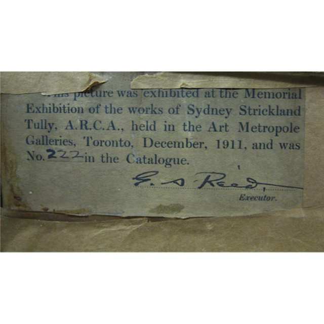 SYDNEY STRICKLAND TULLY (CANADIAN, 1860-1911)  