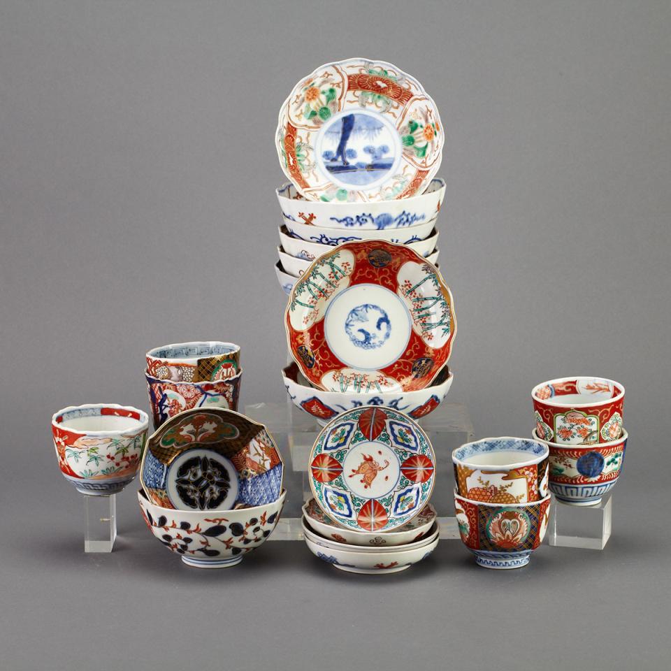 Group of 21 Imari Porcelain Pieces 