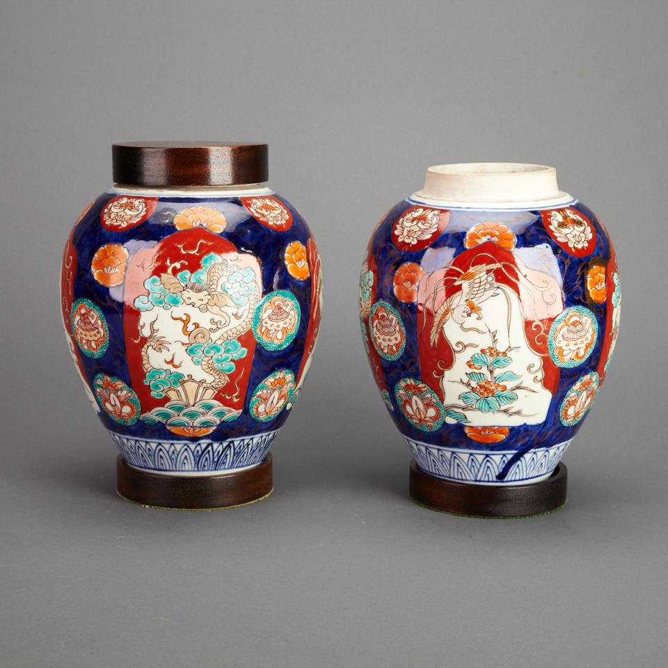 Pair of Imari Ginger Jars, Circa 1900