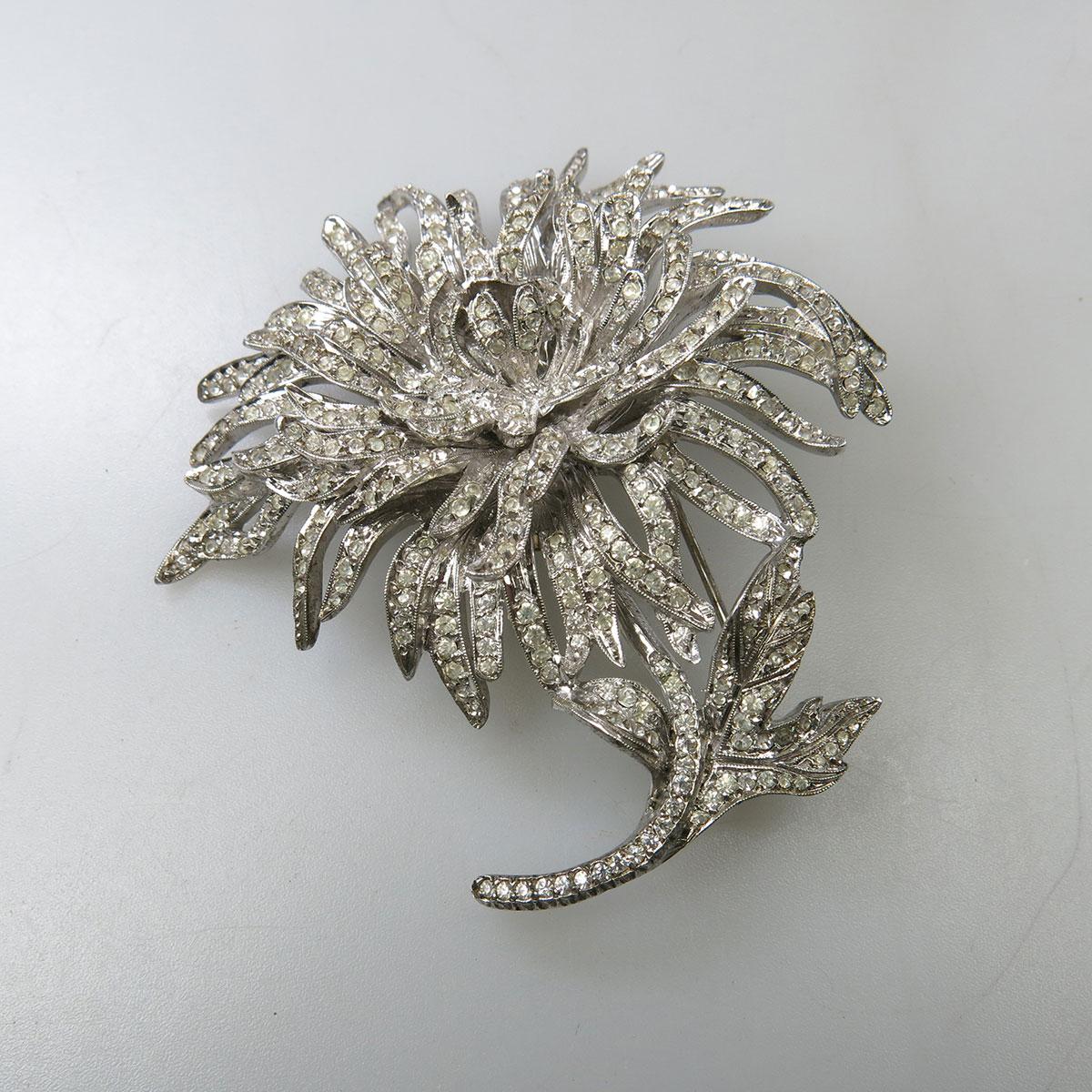 Avon Sterling Silver Floral Brooch