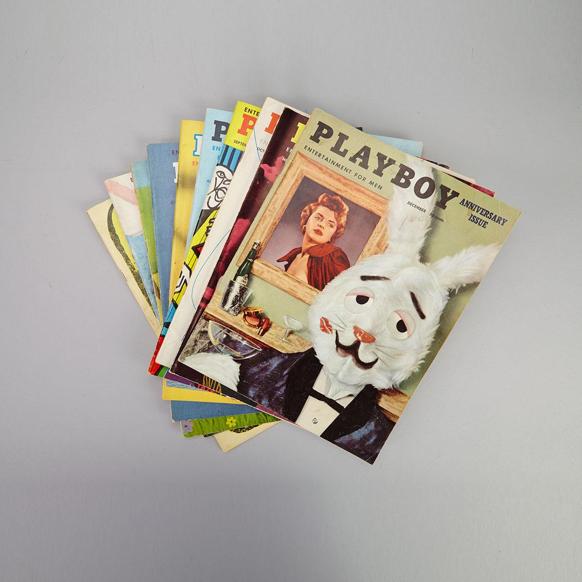 Eleven Early Issues of Playboy Magazine, 1954