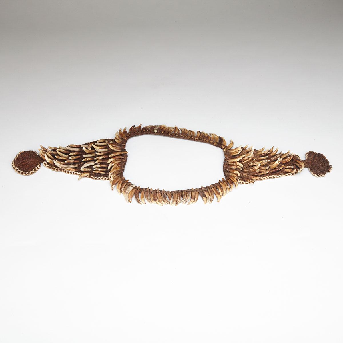 Papua New Guinea Dog Tooth Necklace, early-mid 20th century