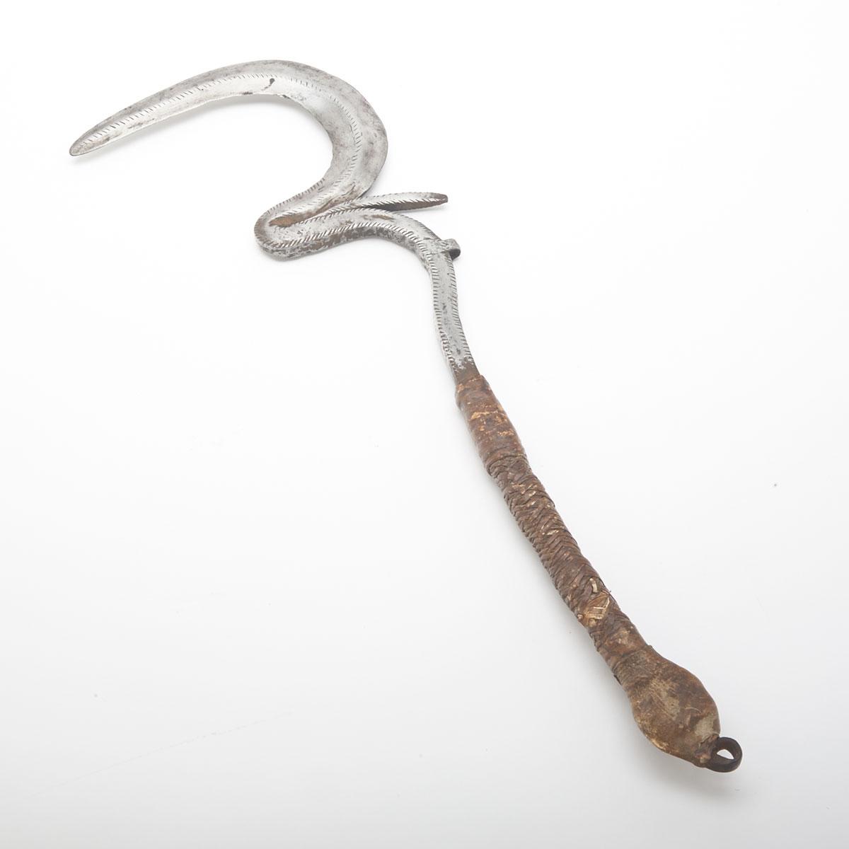 African Matakam Thowing Knife (Sengese), North Cameroon, 19th/20th century